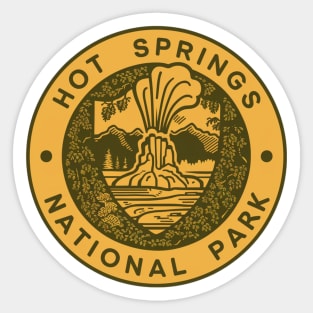 Hot Springs National Park Round Emblem Sticker